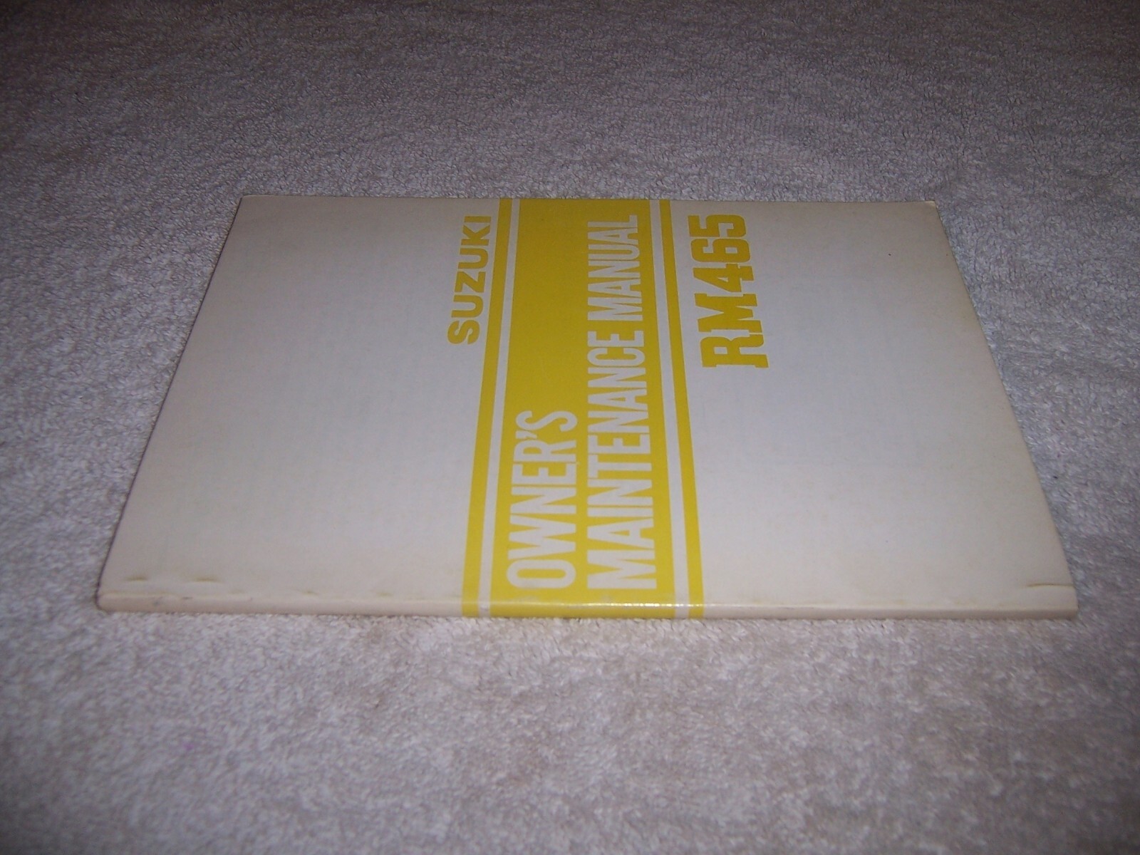Suzuki Owner’s Maintenance Manual RM465 pb motorcycle