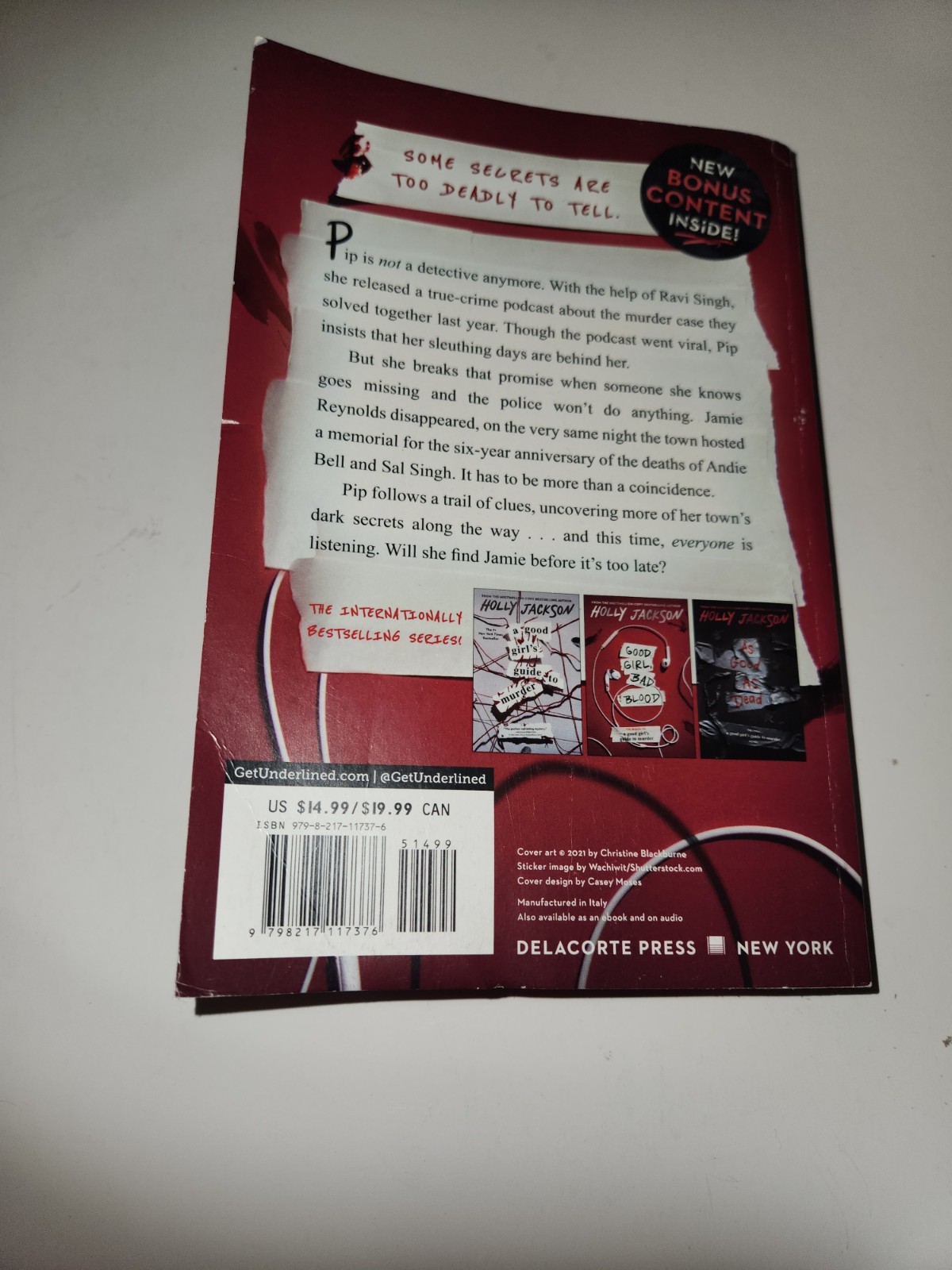 Good Girl, Bad Blood, Paperback by Jackson, Holly Sprayed Edges Edition Book