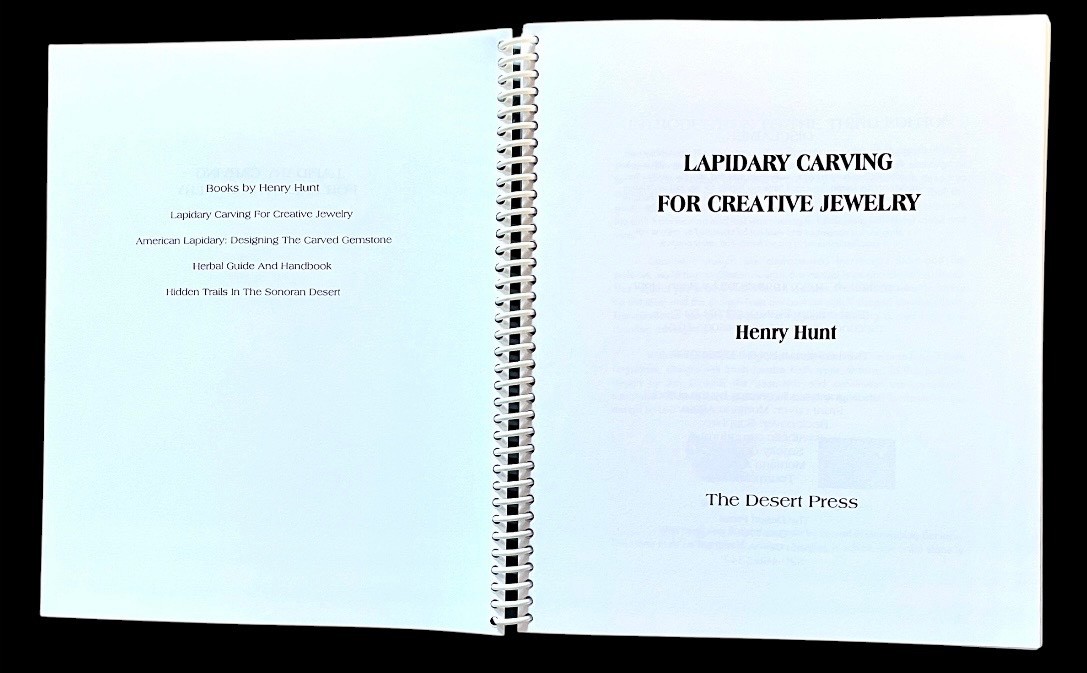 LAPIDARY CARVING FOR CREATIVE JEWELRY~ 3rd Ed ~2003 ~ HENRY HUNT ~Excellent RARE