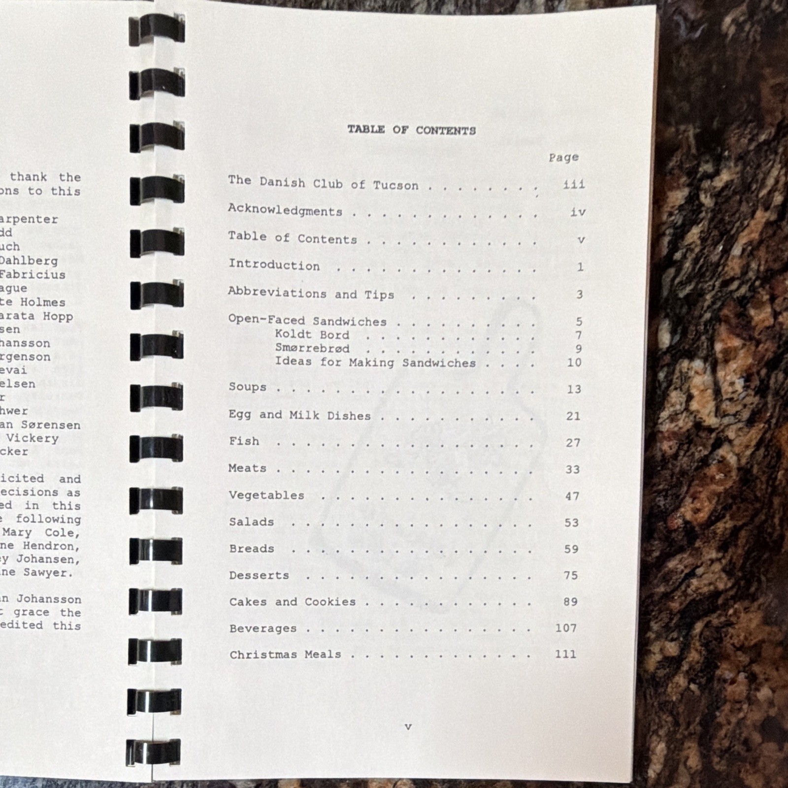 The Danish Club of Tucson Danish Recipes Cookbook Paperback Ring/Wire Bound