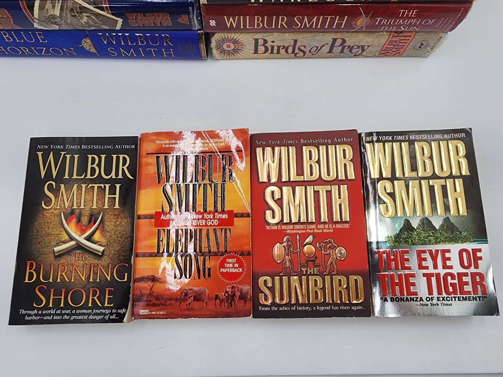 Lot of 18 Wilbur Smith Adventure Novels – Paperback/Hardcover Mix Acceptable