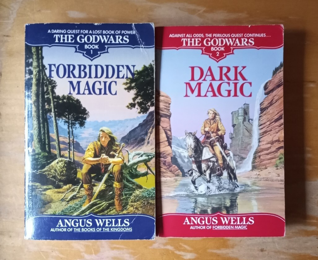 THE GODWARS 1 & 2 By Angus Wells Dark Magic & Forbidden Magic