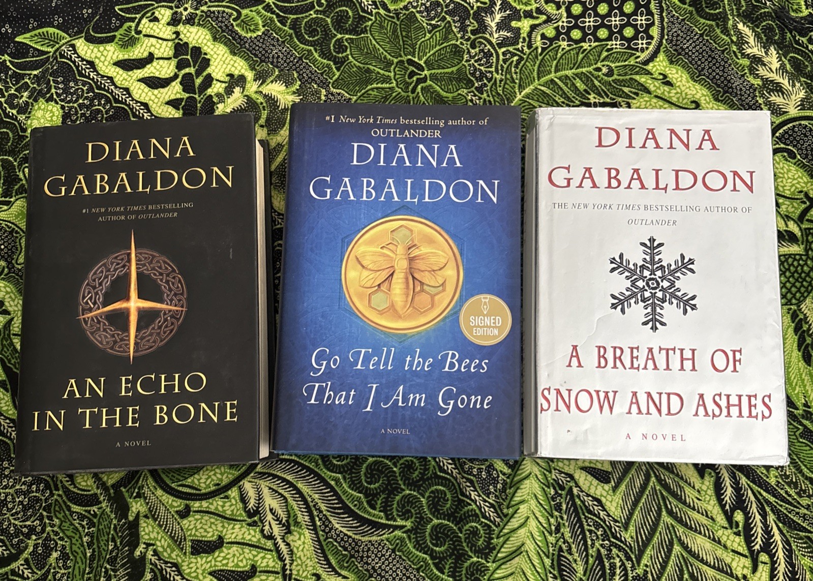 Diana Gabaldon Signed Book Lot Echo Bone Breath Snow Ashes Go Tell Bees Am Gone