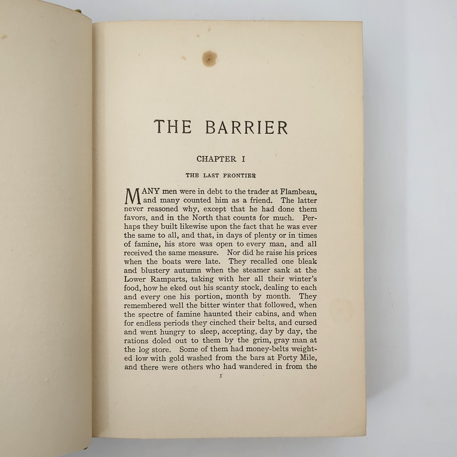 The Barrier Adventure Novel Illustrated Hardcover Book Rex Beach 1908