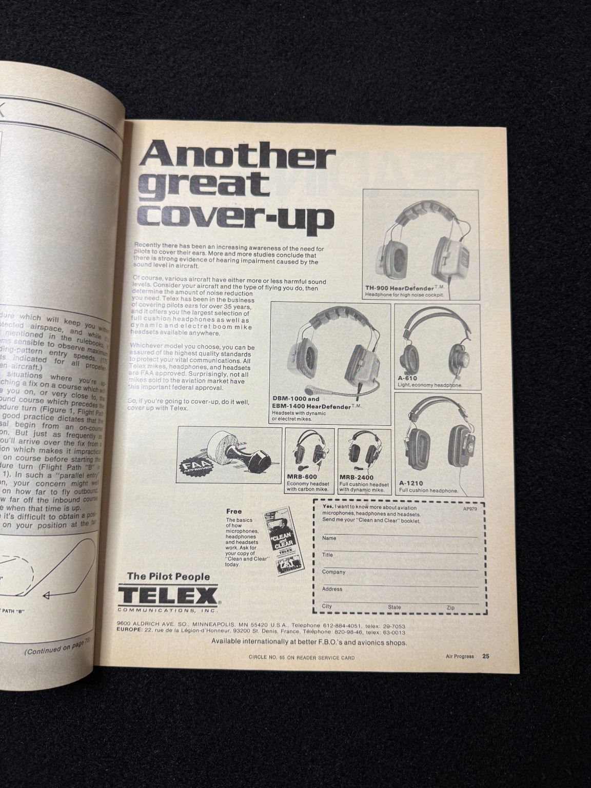 Air Progress Aviation Magazine September 1979 Fuel Conservation Aerobatic