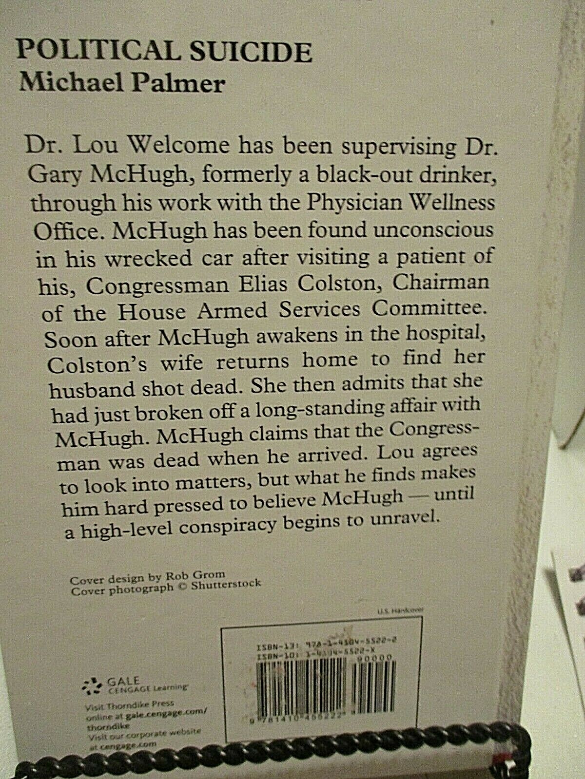 Large Print MICHAEL PALMER novel Political Suicide see photo/synopsis