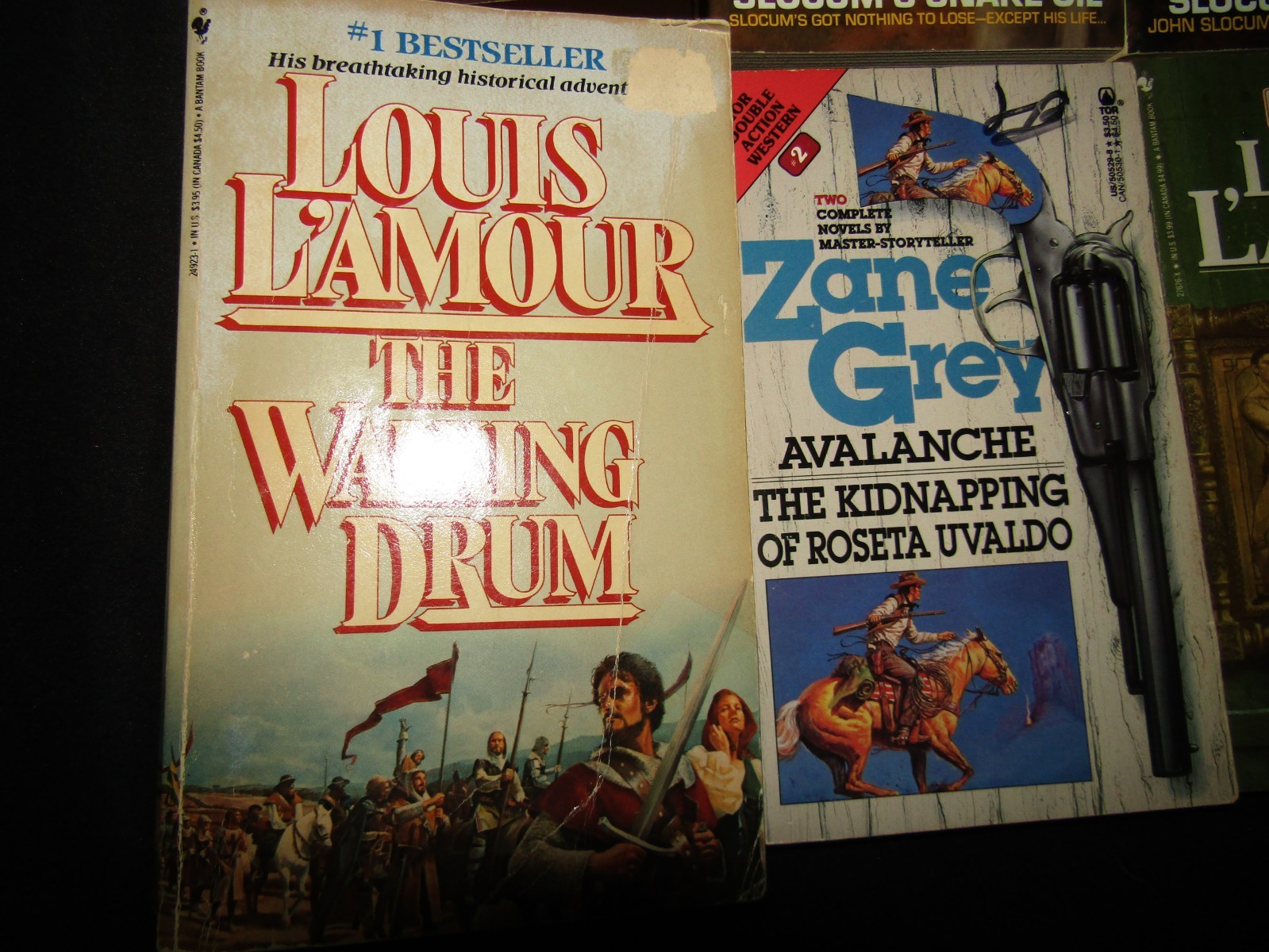 Lot Of 13 Paperback Books Western Louis L’Amour Early Sackett w Slocum Zane Grey