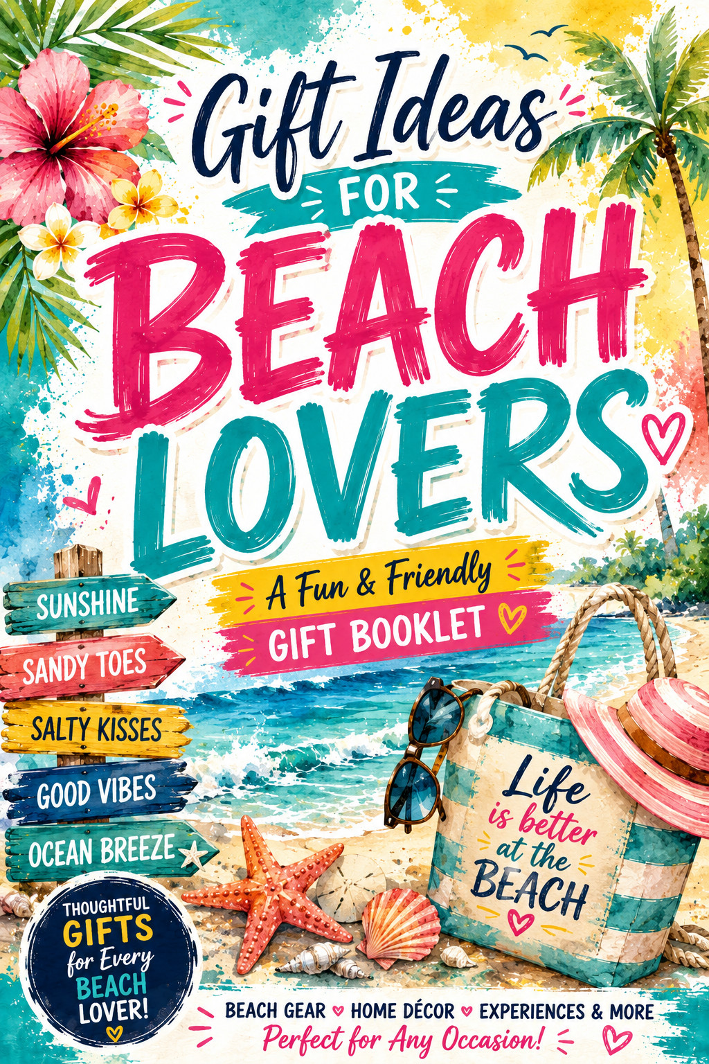 Gift Ideas for Beach Lovers Planner Coastal Gift Guide Book Beach Gifts 24 Pg