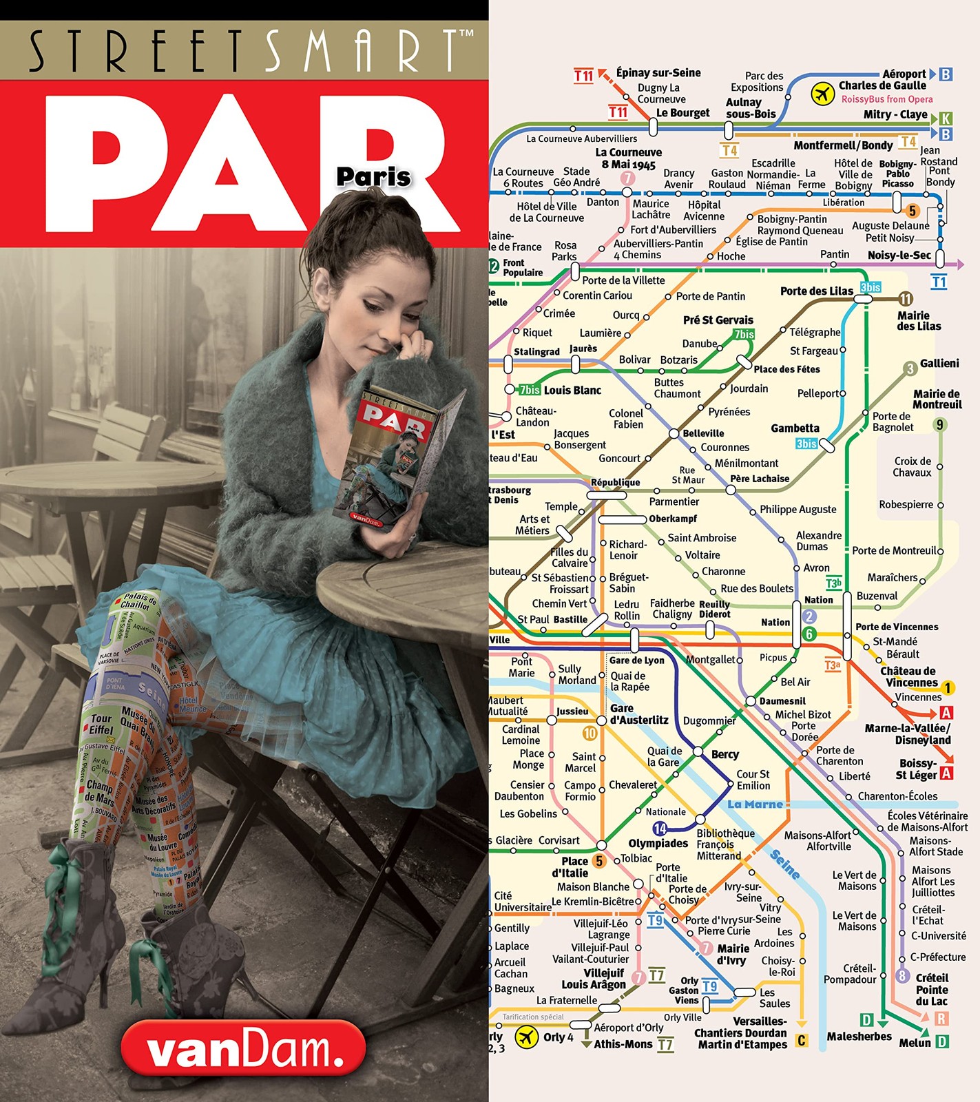 StreetSmart® Paris Map by VanDam City Center Street Map of Paris, France La…