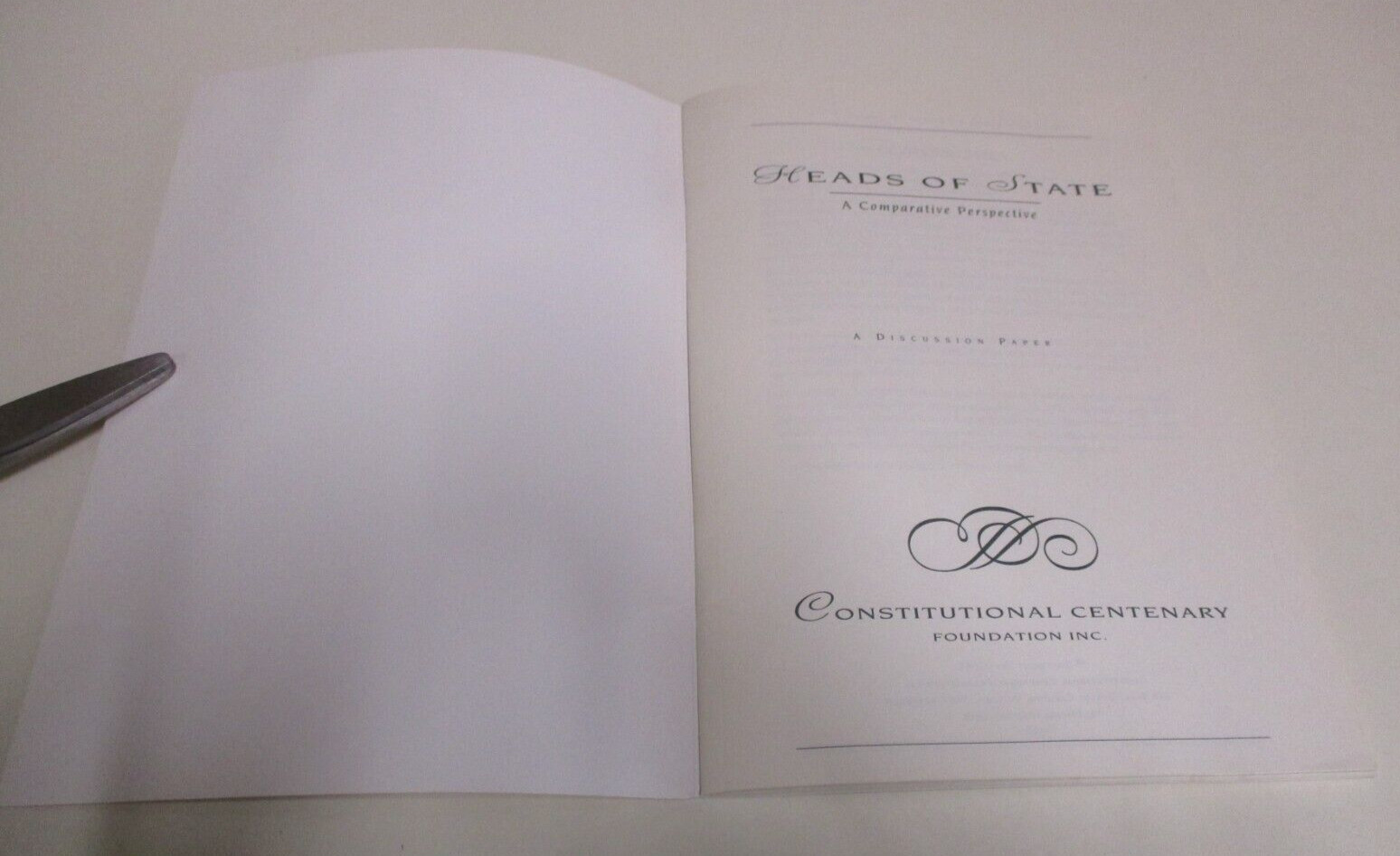 Heads of State – Constitutional Centenary Foundation Australia – 58 Pages – 1993