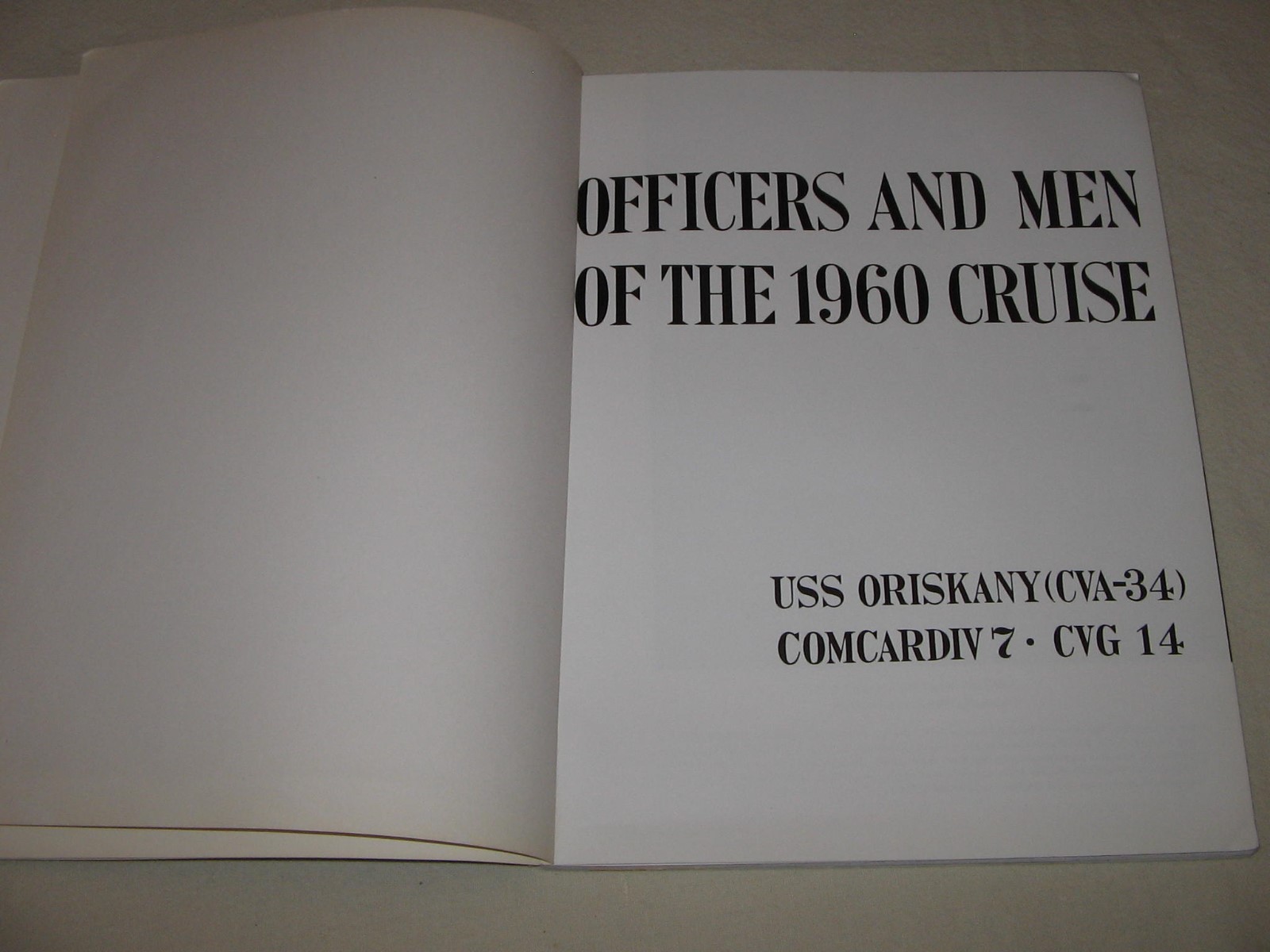 USS Oriskany, 1960 Far East Cruise, Navy Cruise Book