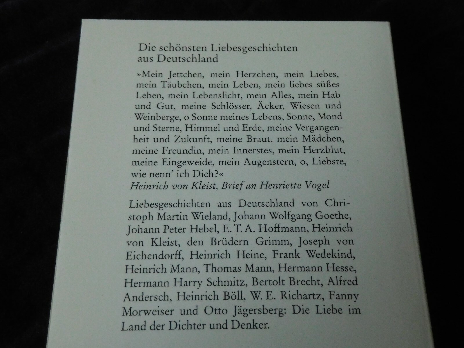 Die schönsten Liebesgeschichten aus Deutschland, Taschenbuch 1984, toll erhalten