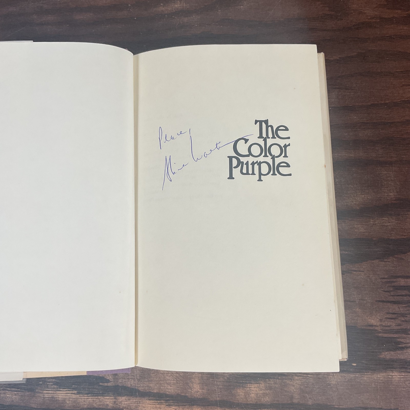 Color Purple Signed First Edition Later Printing By Walker, Alice