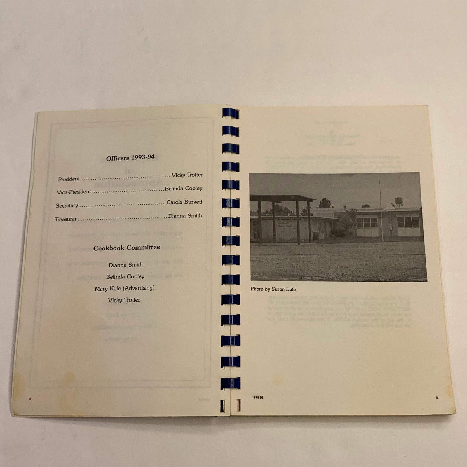 Cherished Recipes From McCrory PTO Cookbook Collection of Cooking Vintage 1993