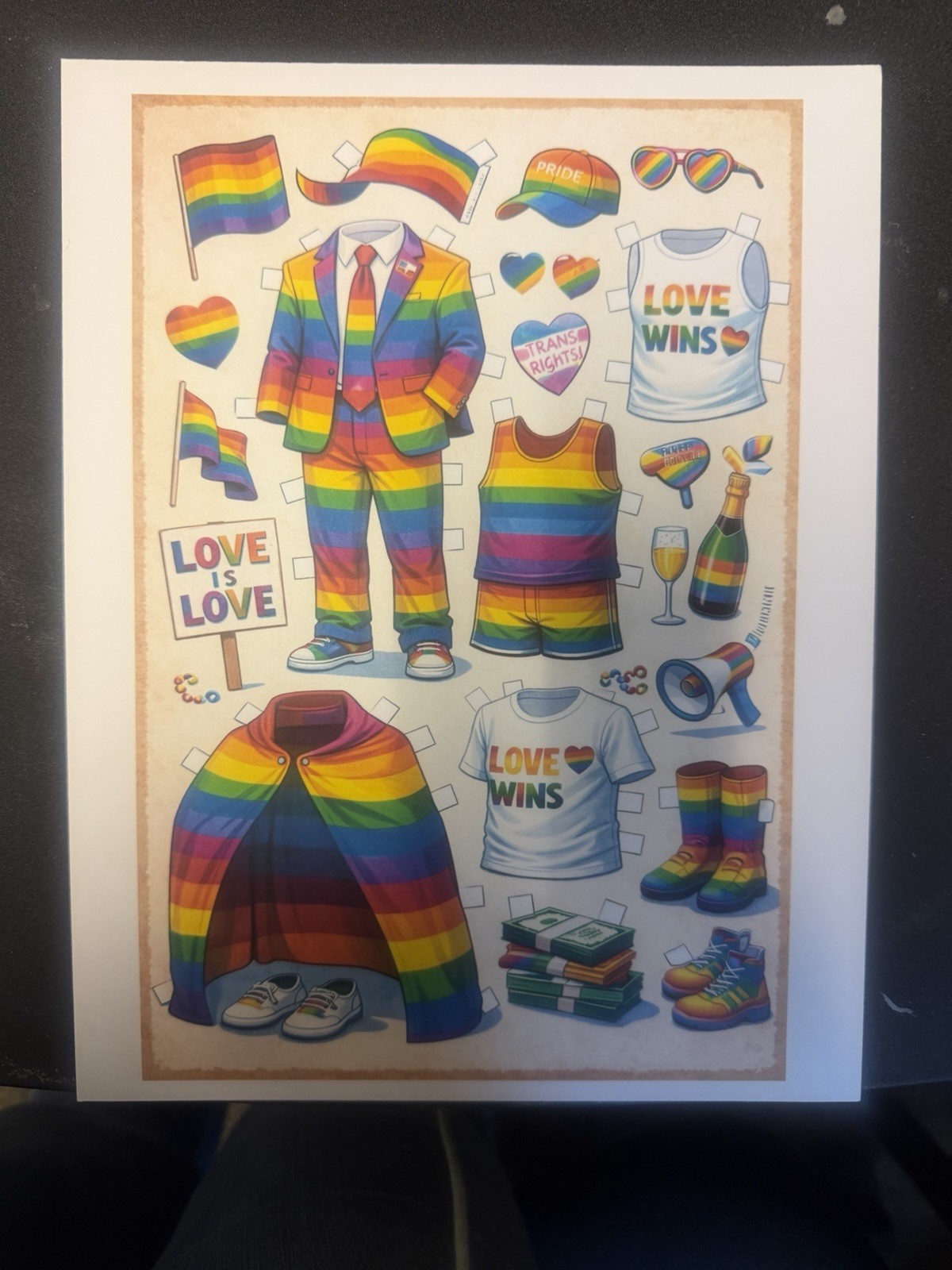 Political Adult Coloring Book And Paper dolls, Selfcare, Political Gift, Funny