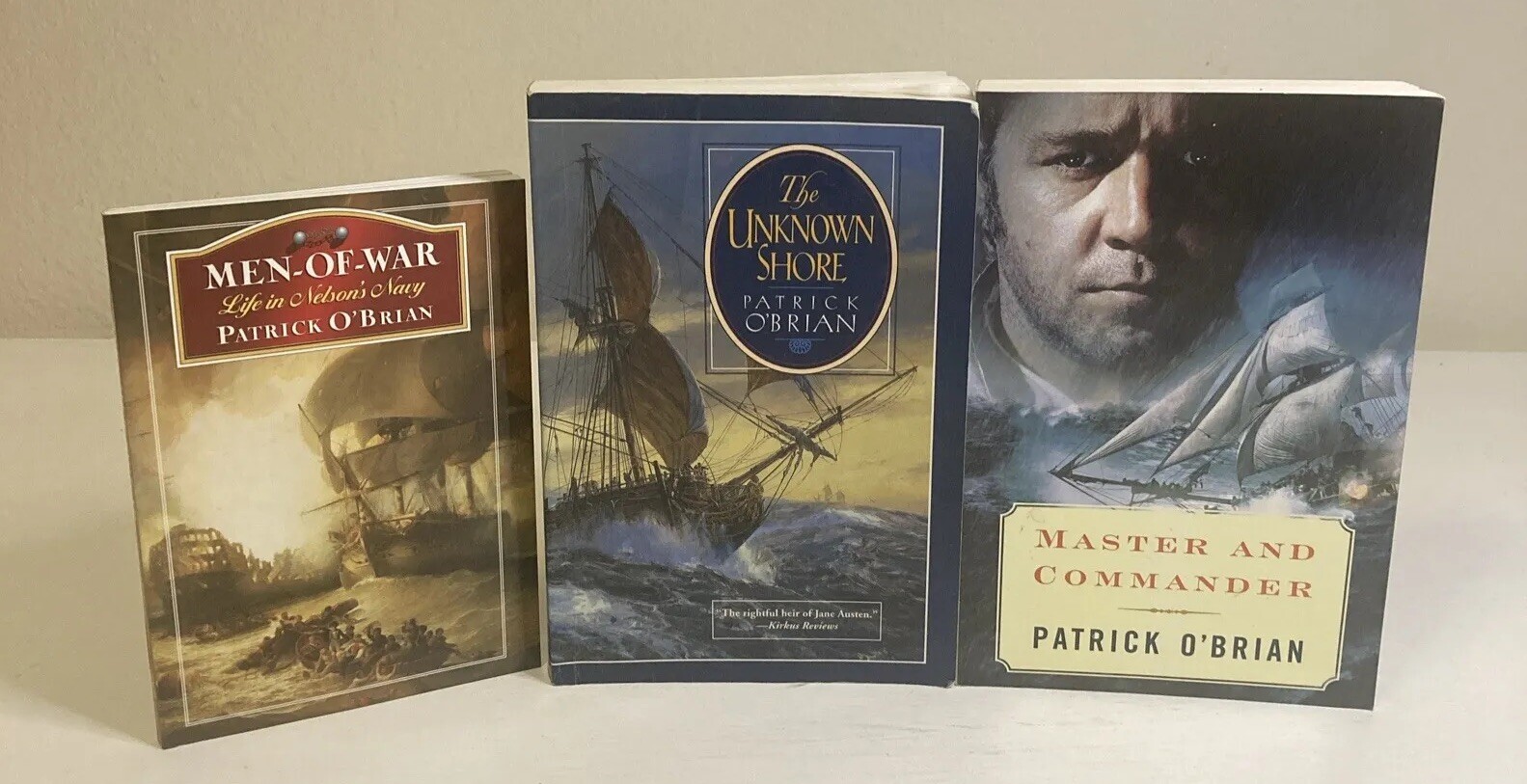 Lot Of 3 Patrick O’Brian Paperbacks: The Unknown Shore, Master And Commander, Me