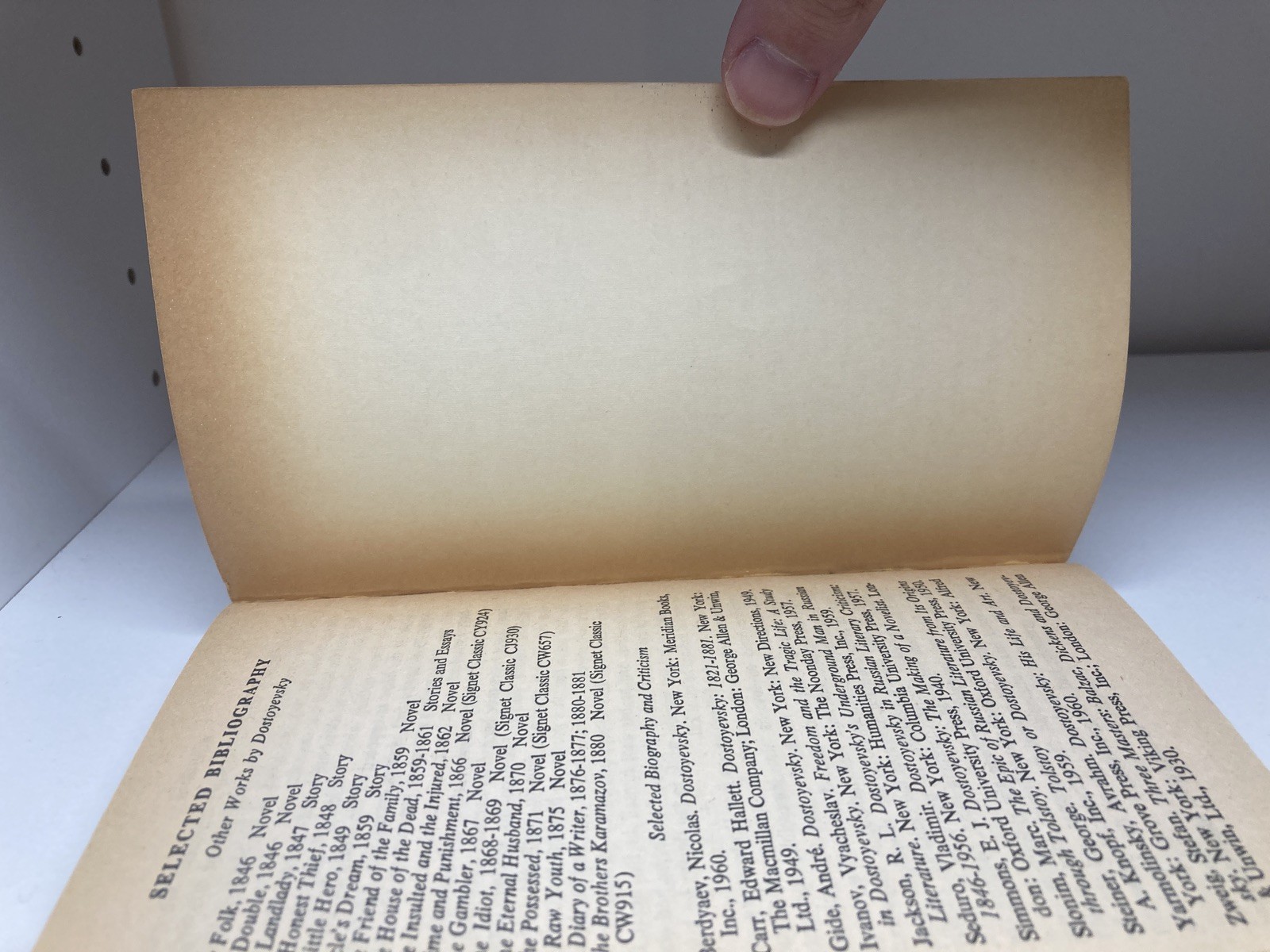 Notes From Underground by Fyodor Dostoyevsky, 1961 Signet Classic Paperback