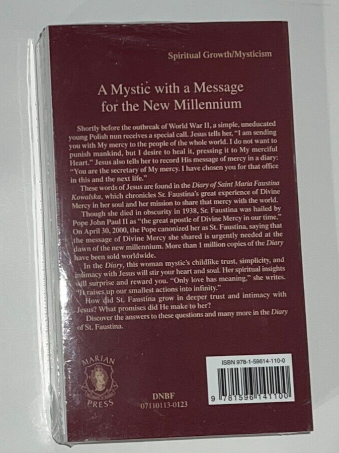 DIARY of Saint Maria Faustina Kowalska ~ New Sealed Paperback Book