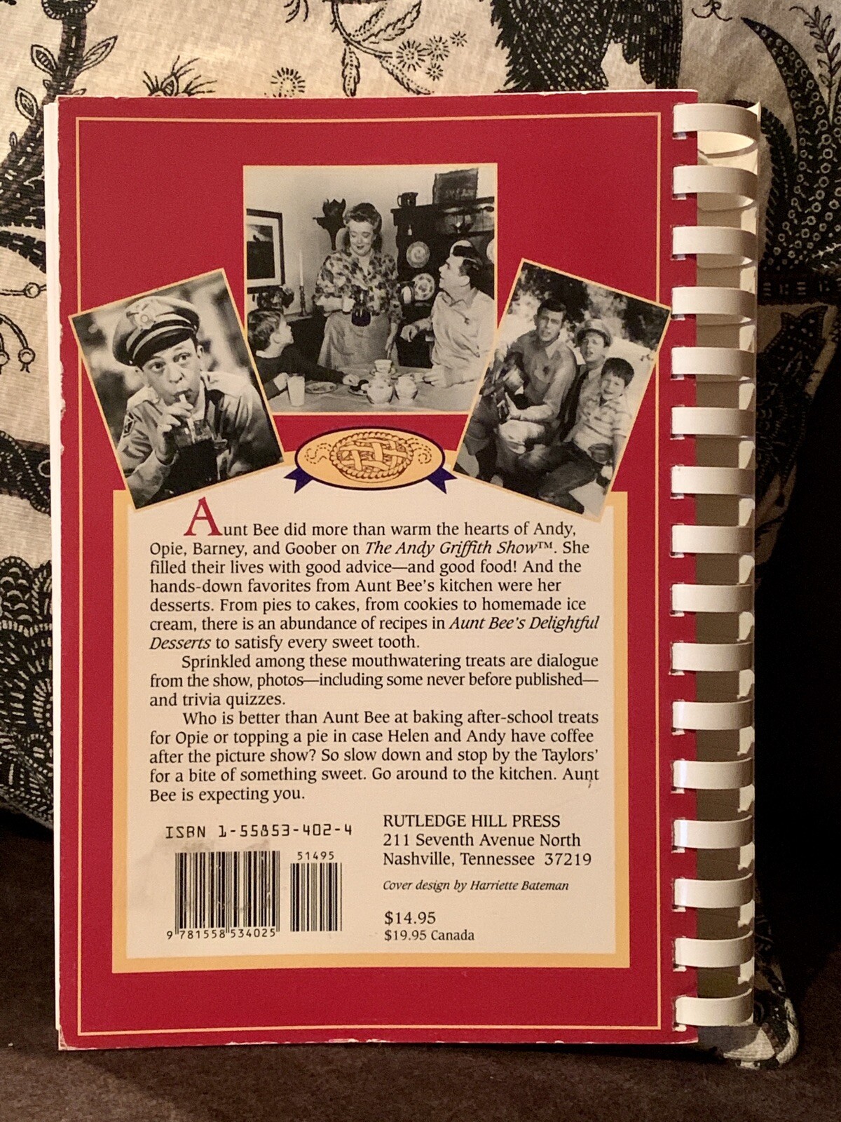 Aunt Bee’s Delightful Desserts By Ken Beck & Jim Clark CookBook Pastry Cook Book