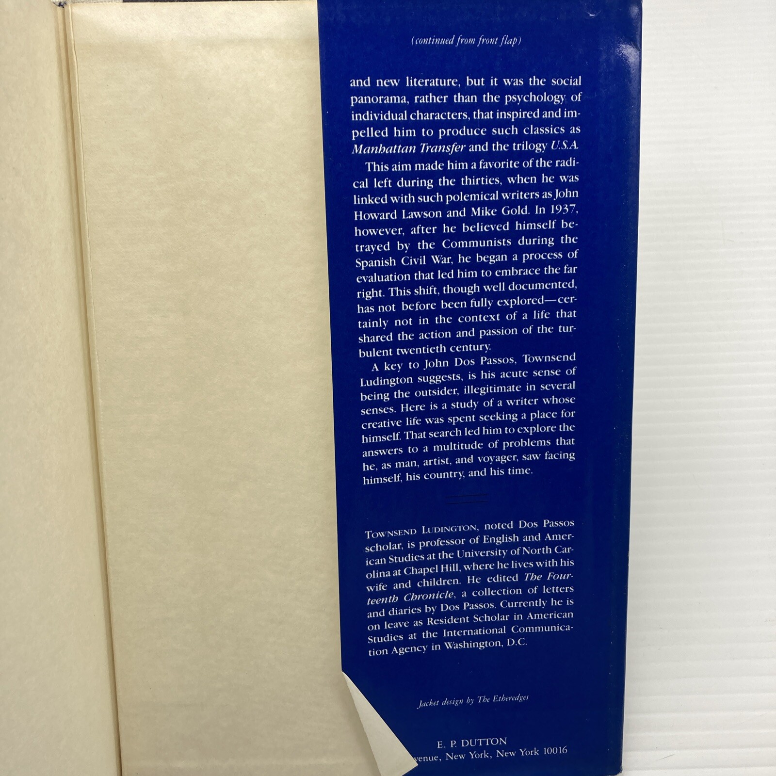 John Dos Passos A Twentieth Century Odyssey Townsend Ludington 1980 1st Edition