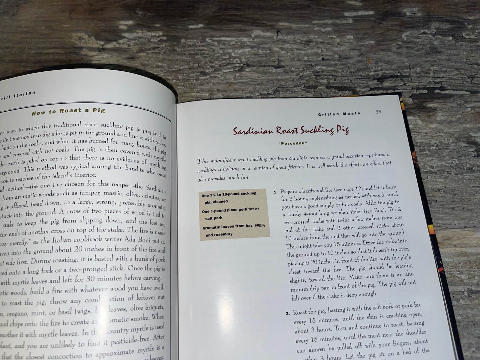 Vintage Grill Italian Hardcover Cook Book by Clifford A Wright 1996 USA – Mint