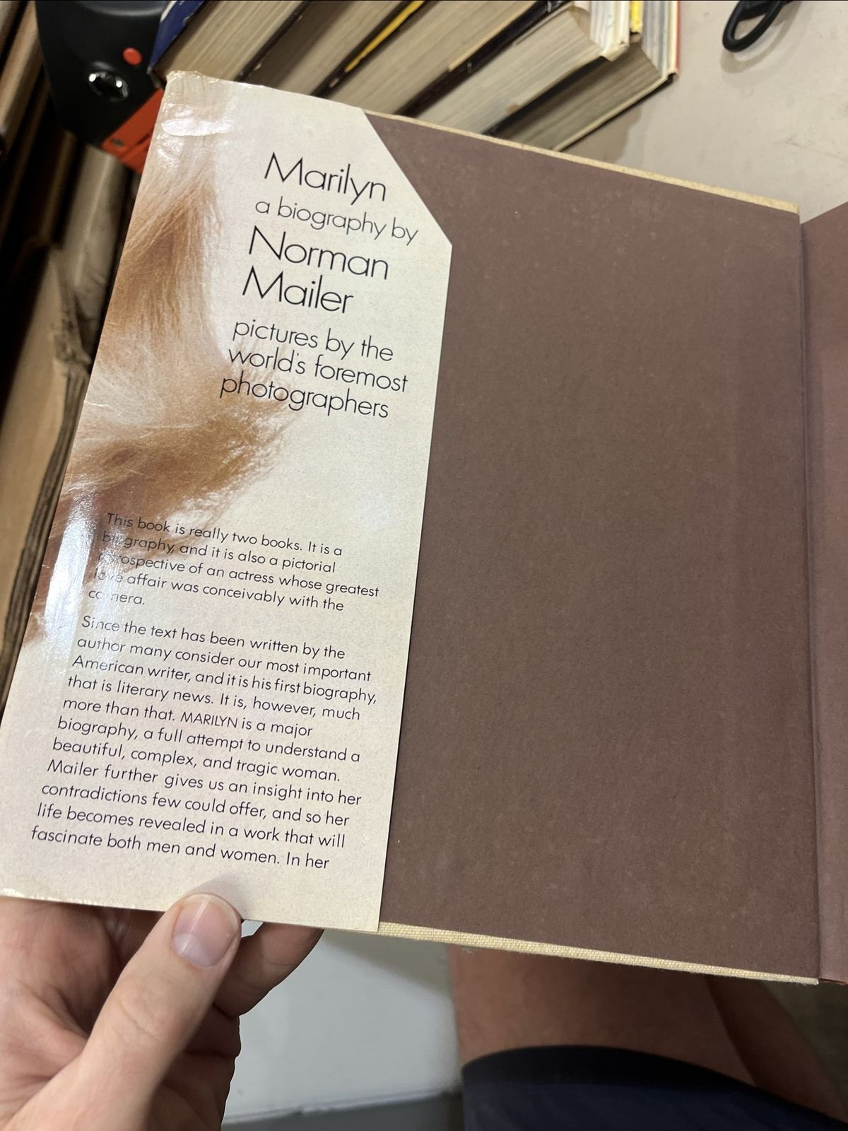 “Marilyn” A Biography By Norman Mailer Marilyn Monroe/Norma Jean First Printing