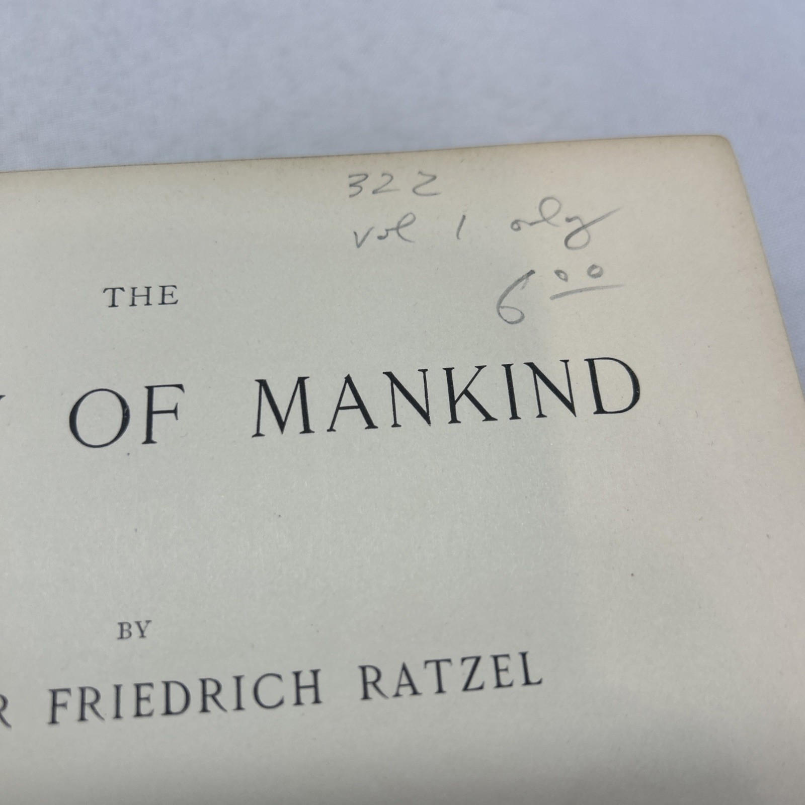 The History Of Mankind by F Ratzel HC 1896