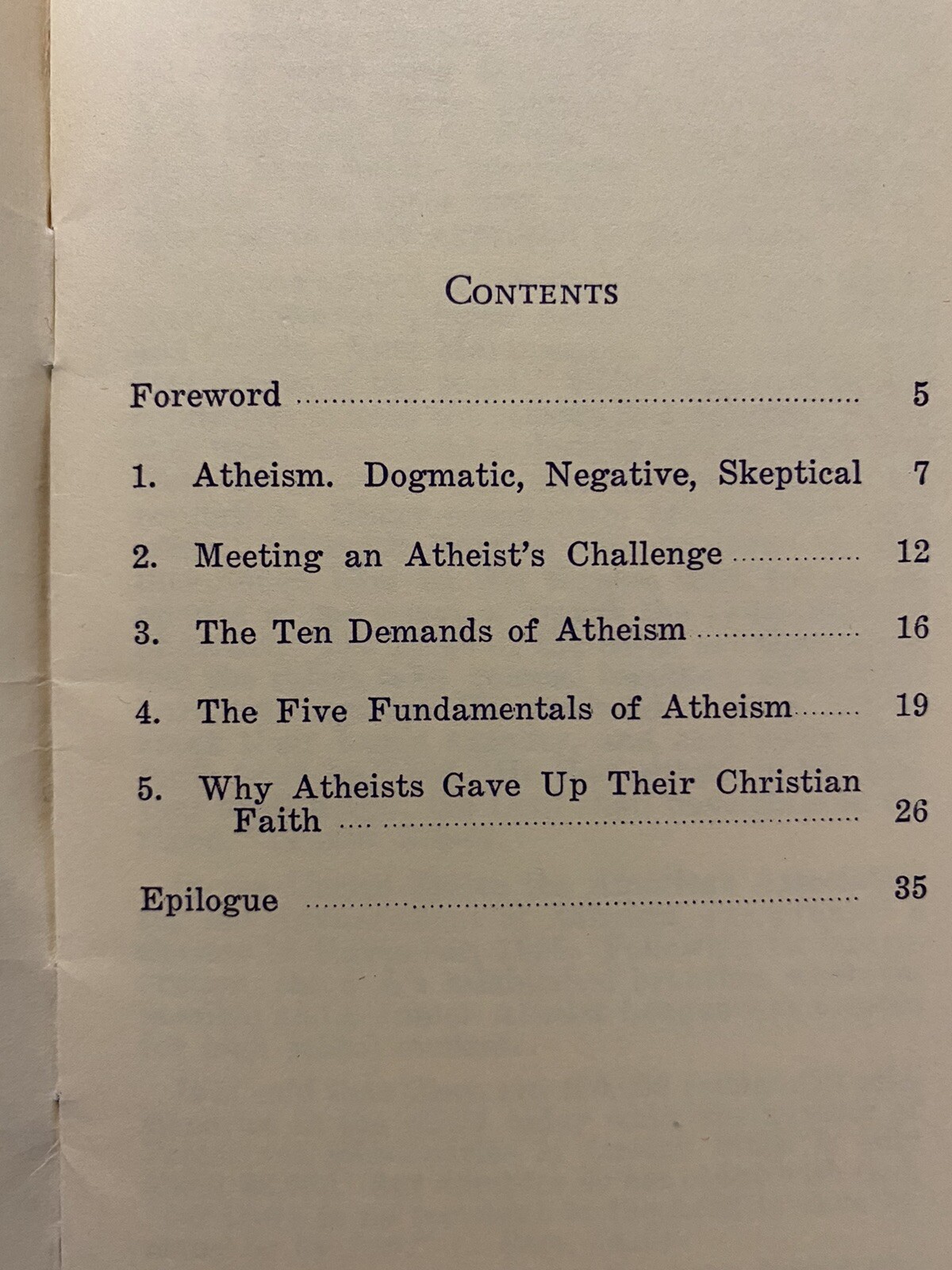 Vintage 2nd Edition Atheism International Christian Crusade Pamphlet 35 Pages