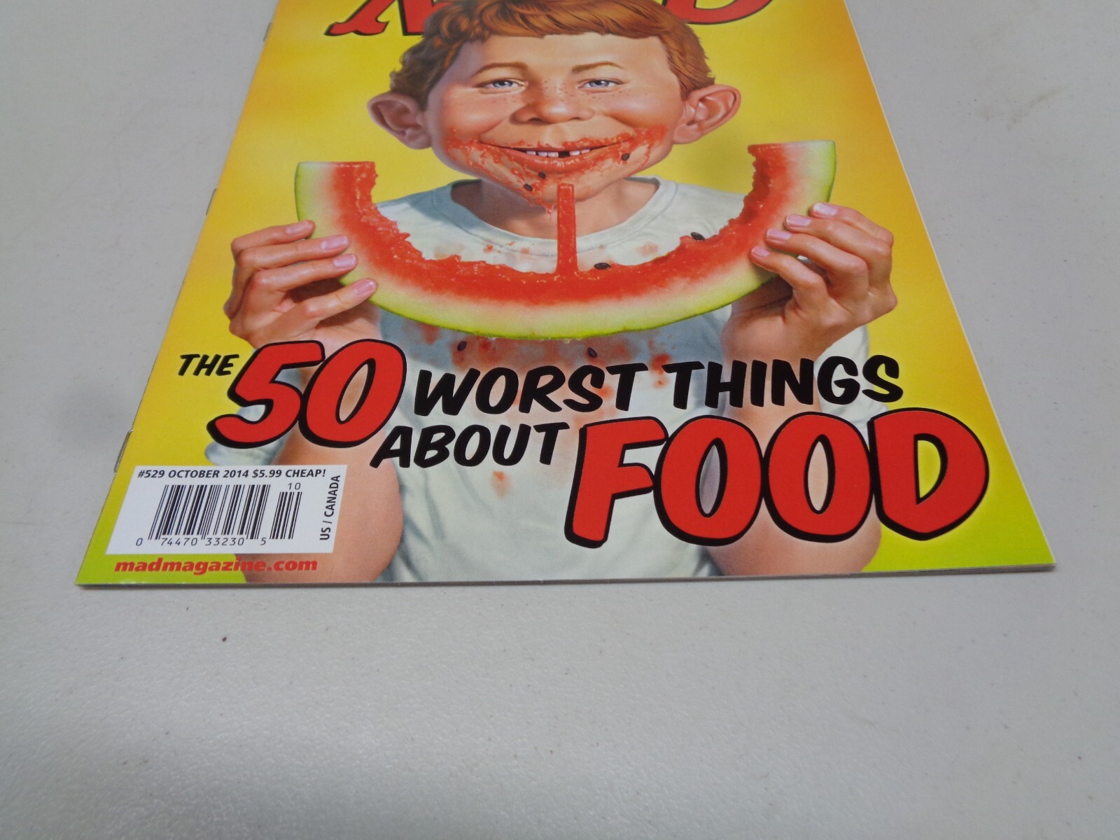 Mad Magazine #529 October 2014 The 50 Worst Things About Food (Magazine: Humor,