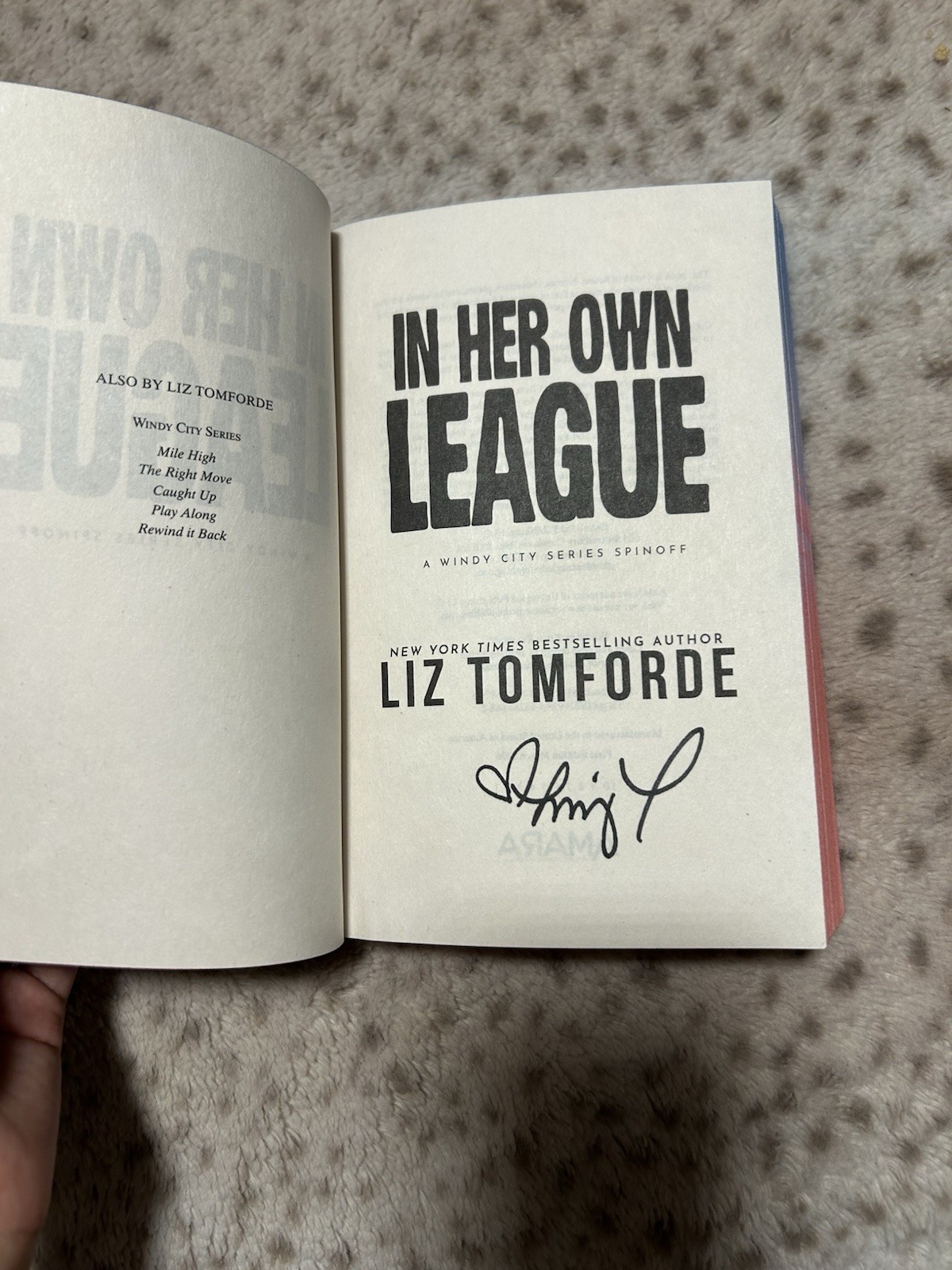 In Her Own League By Liz Tomforde Target Edition SIGNED IN PERSON