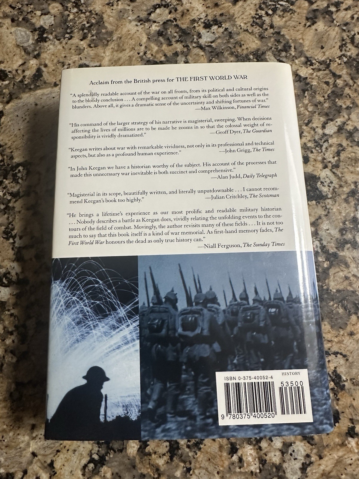 Illustrated History of WWI John Keegan Book World War 1 Military History HC