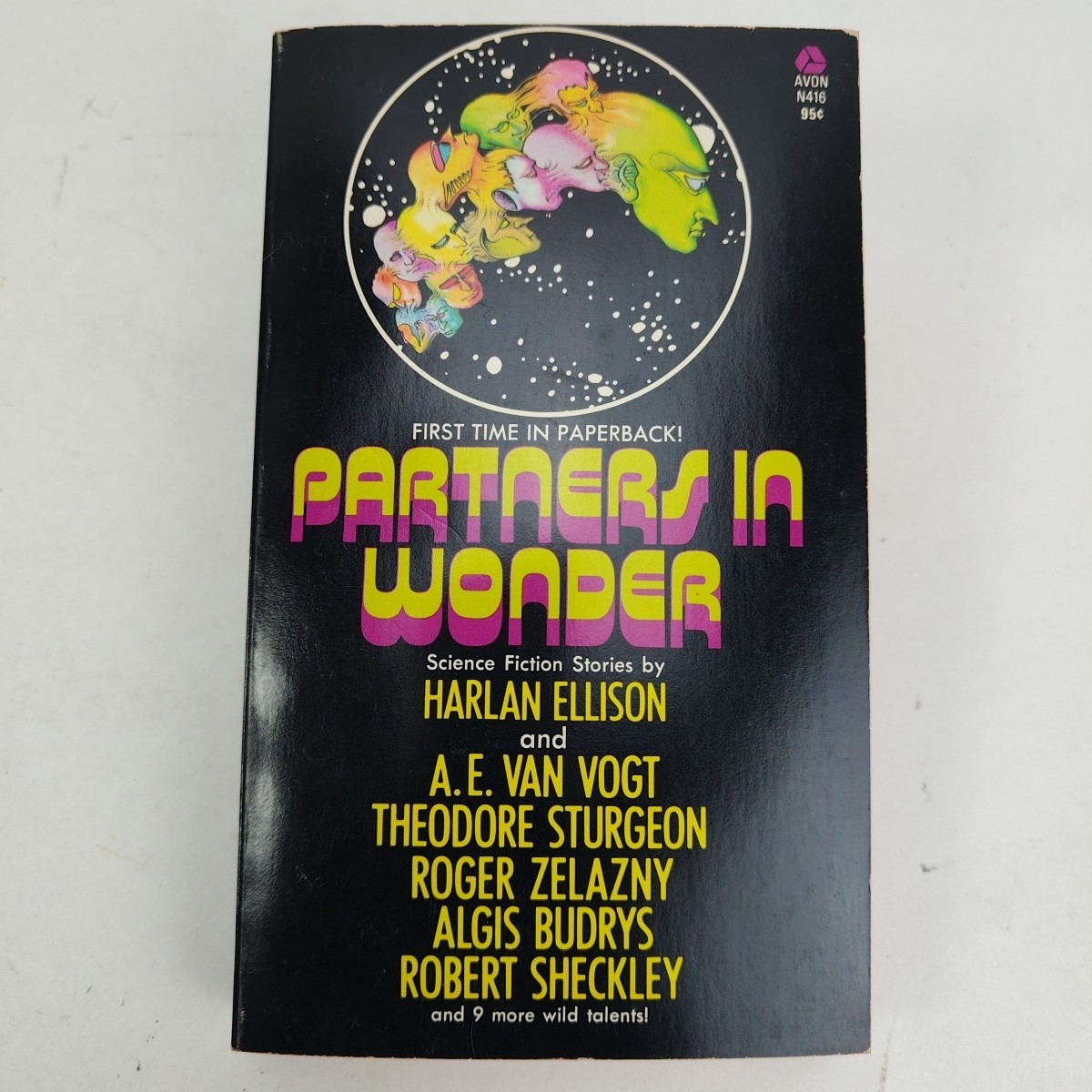 SIGNED Partners In Wonder Harlan Ellison (Paperback, 1972) Avon N416, FLAWED