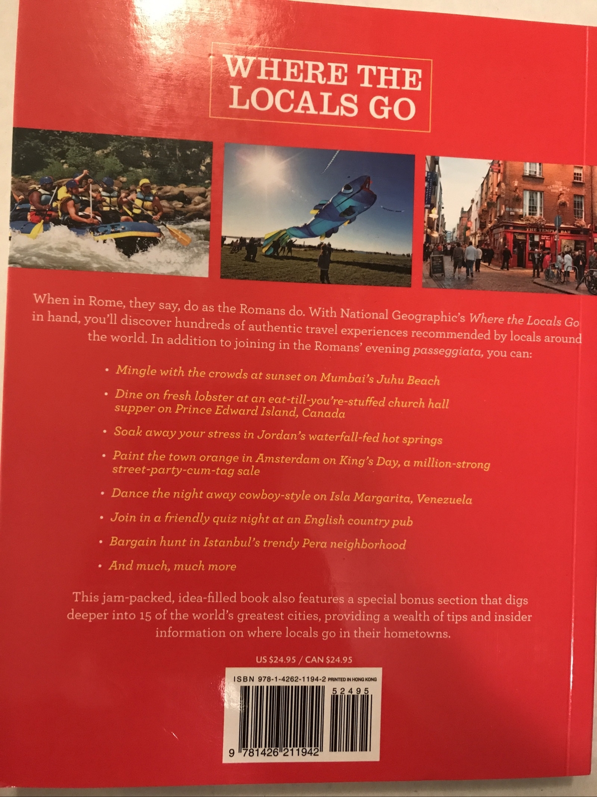 National Geographic “Where The Locals Go” 2014 Paperback – NEW (287 pages)