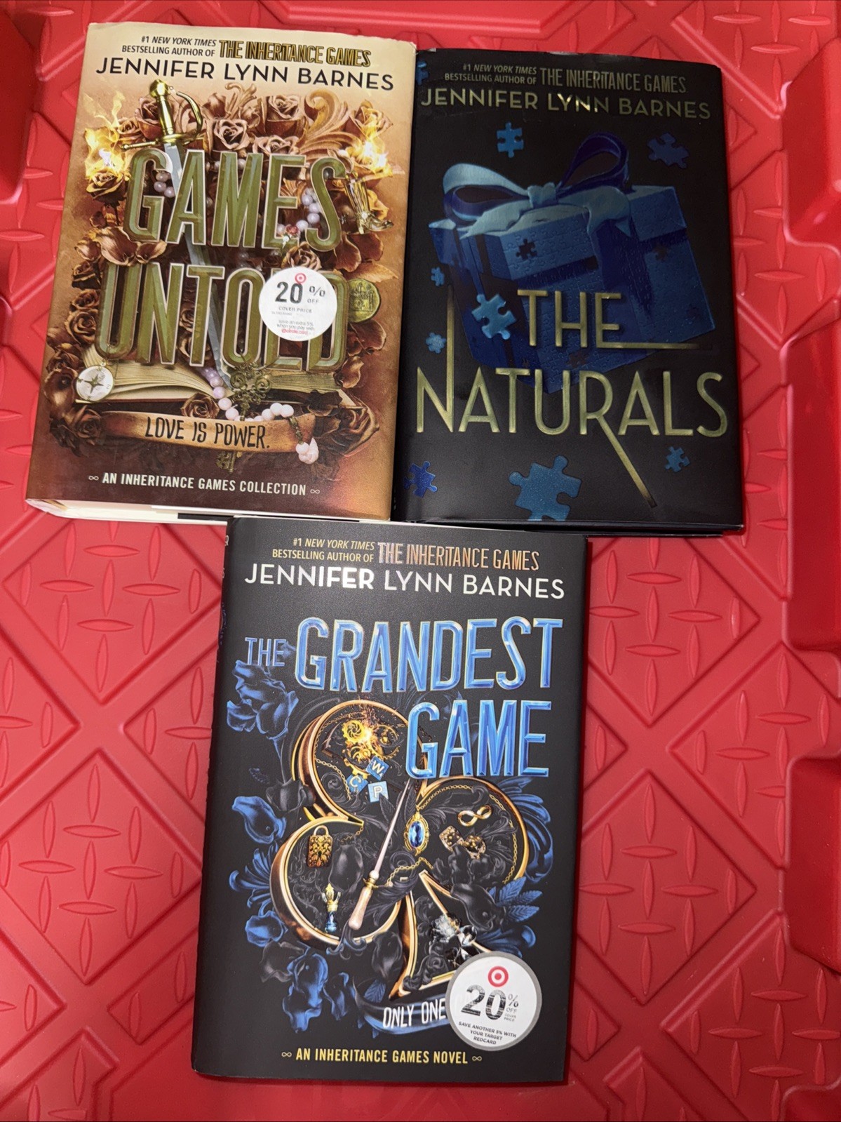 Jennifer Lynn Barnes the Inheritance GamesLot of 3 Books Naturals Games Untold