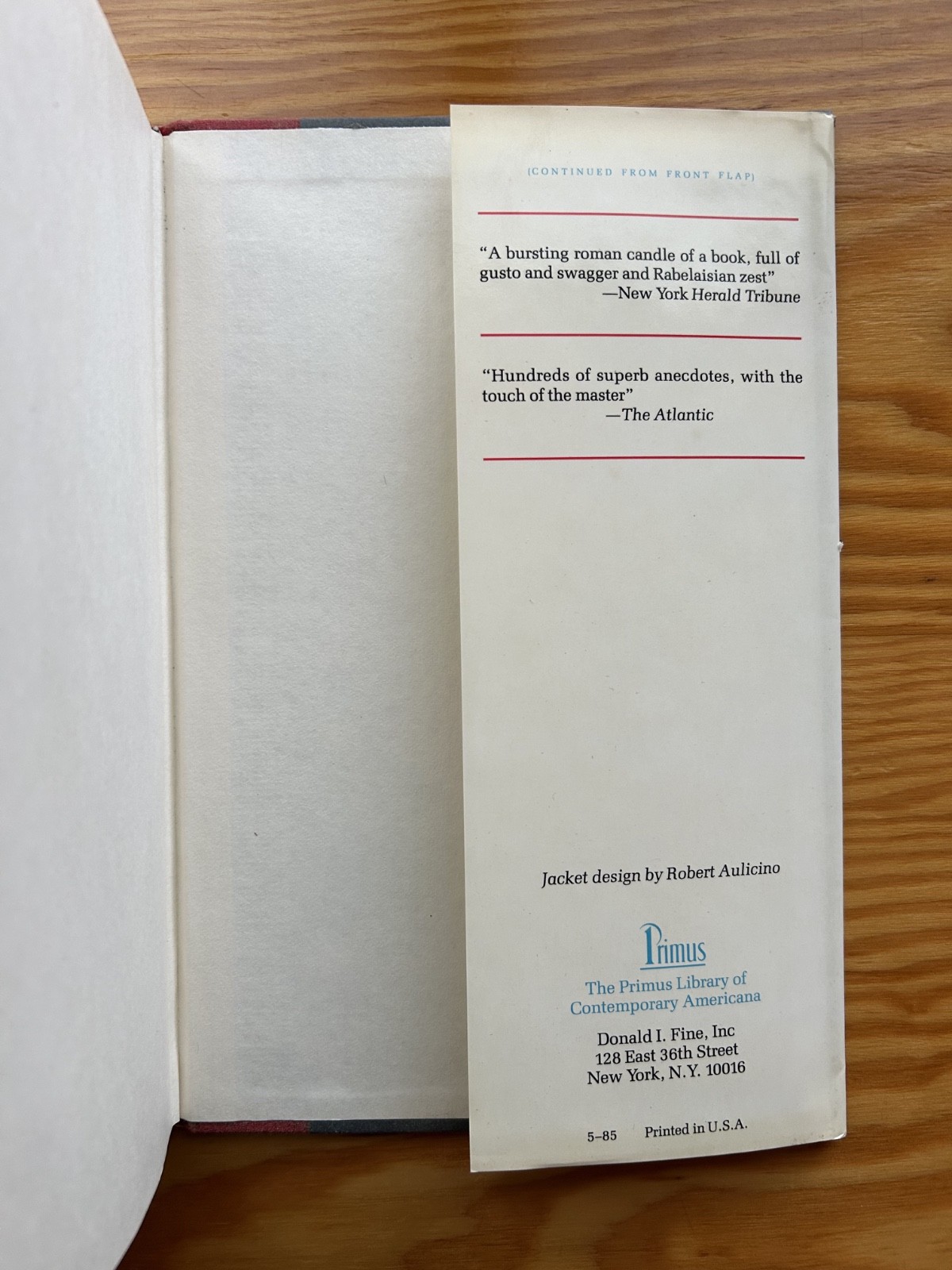 A Child of the Century by Ben Hecht – 1985 Primus 1st Print Hardcover w/DJ