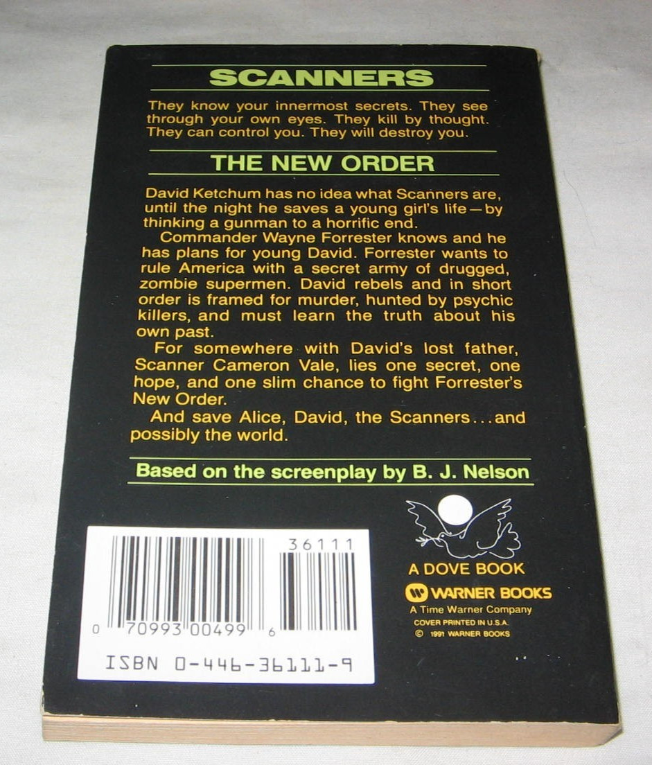 Scanners 2 : The New Order – Professor Janus Kimball 1991 Paperback 1st/1st VG+