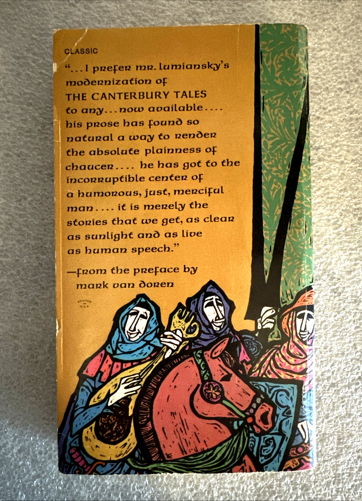 Chaucer’s Canterbury Tales Illustrated 15th Print 1969 Washington Square Press