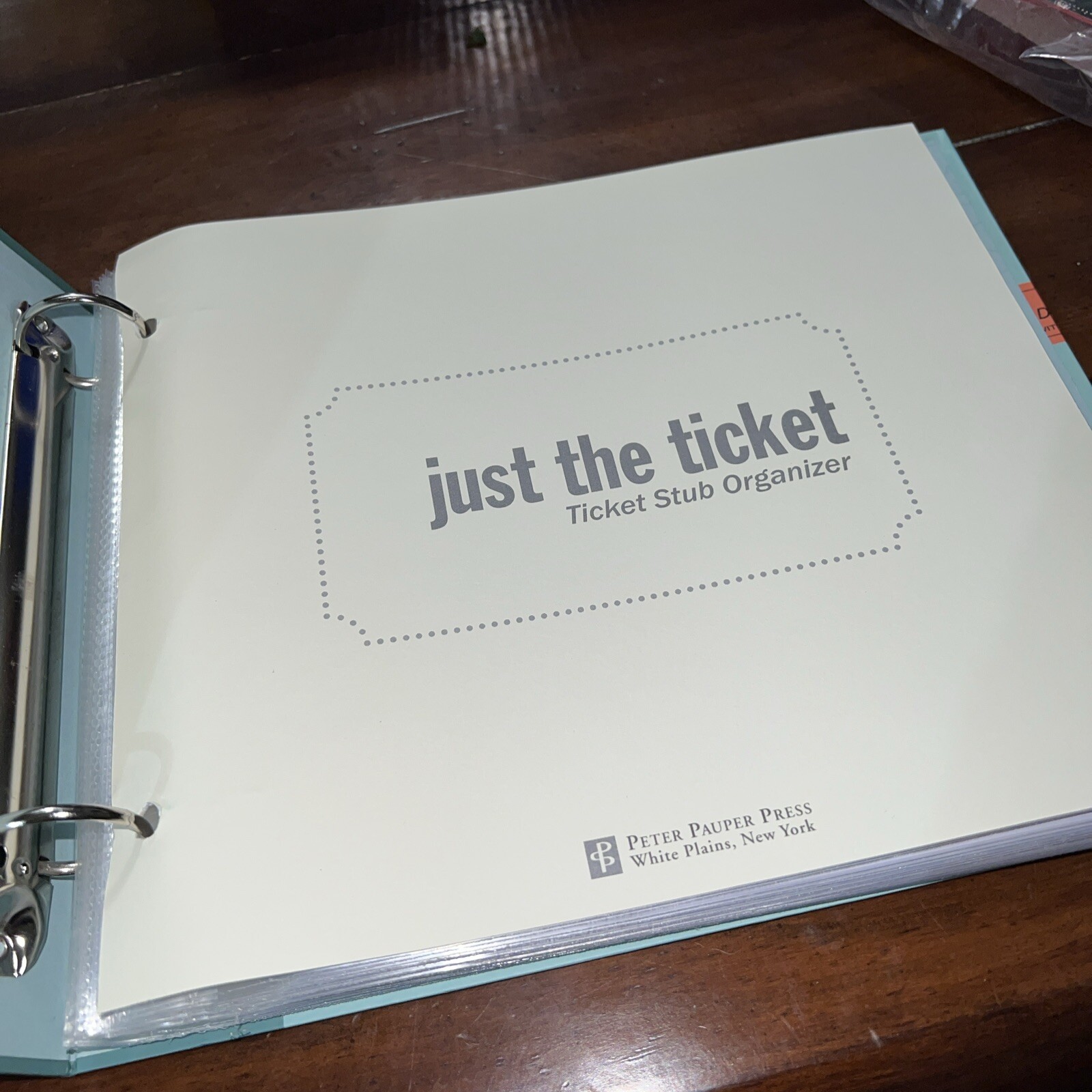 Just the Ticket: Ticket Stub Organizer by Peter Pauper Press (L7)