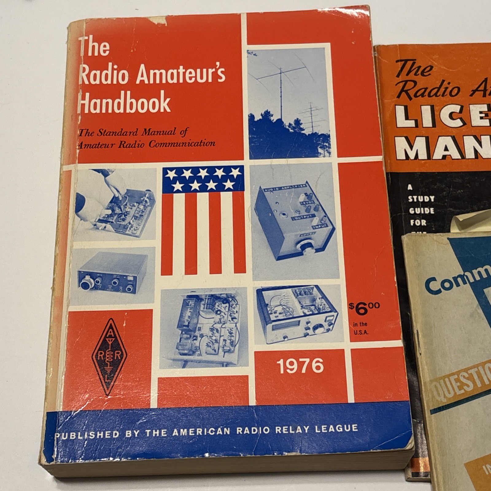 Lot of 3 Vintage A.R.R.L. Books 1976 Handbk 1969 License Guide 1975 License Man