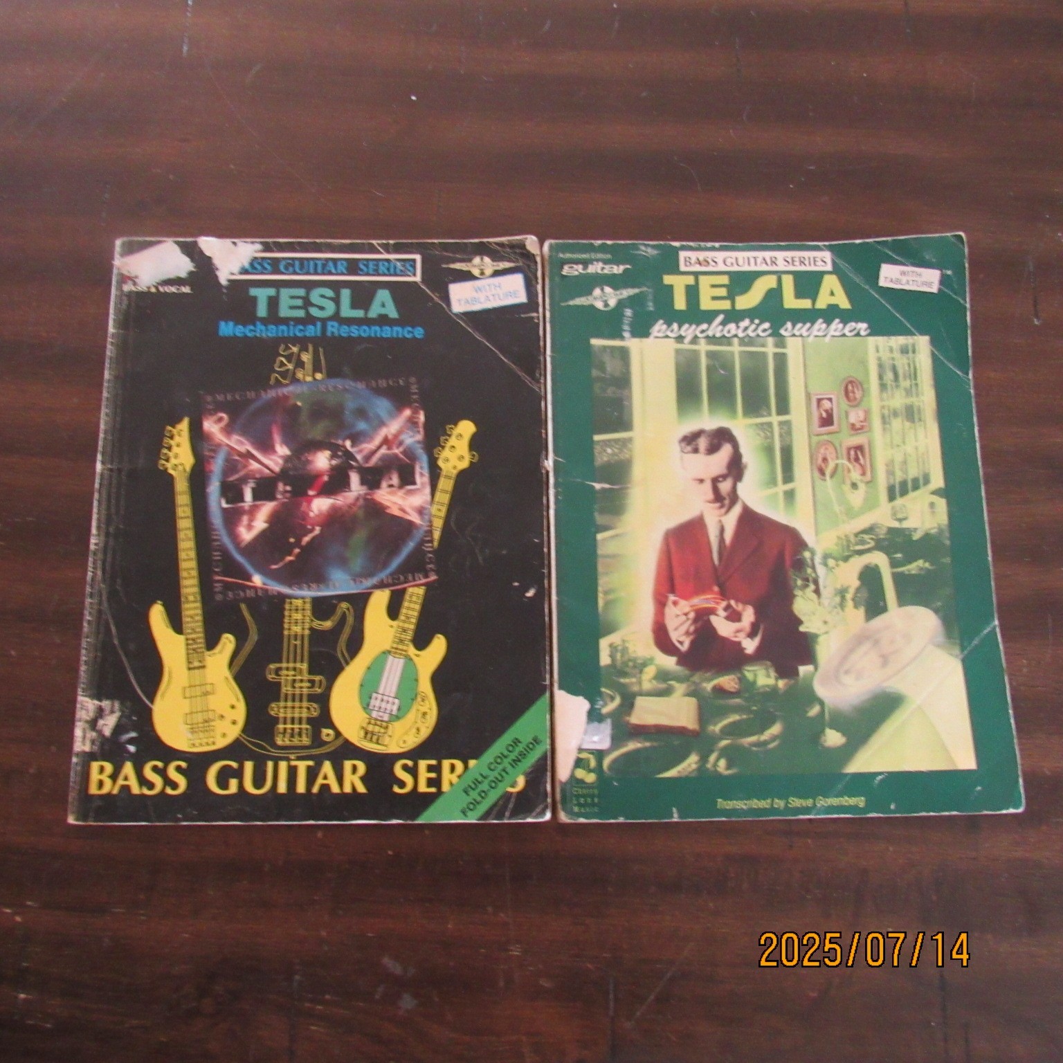 Lot 2-Tesla-Bass Guitar Books-Cherry Lane-Mechanical Resonance-Psychotic Supper