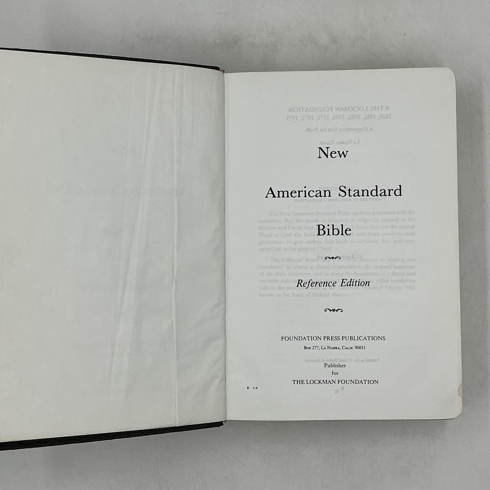 New American Standard Bible Reference Edition Lockman 1973 Morocco Leather