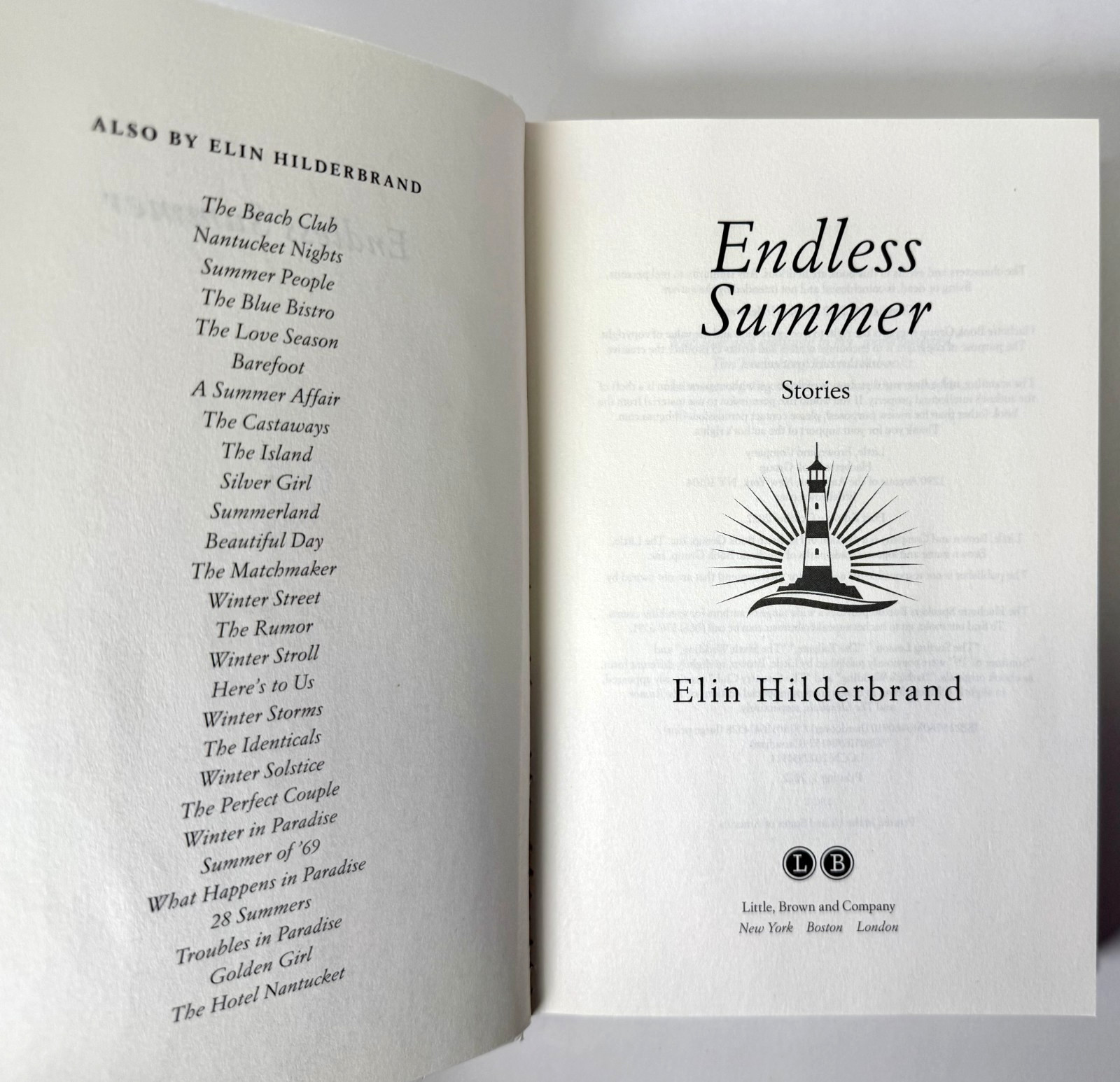 Endless Summer, Elin Hilderbrand 2022 1st edition 1st print in Mylar, Near fine