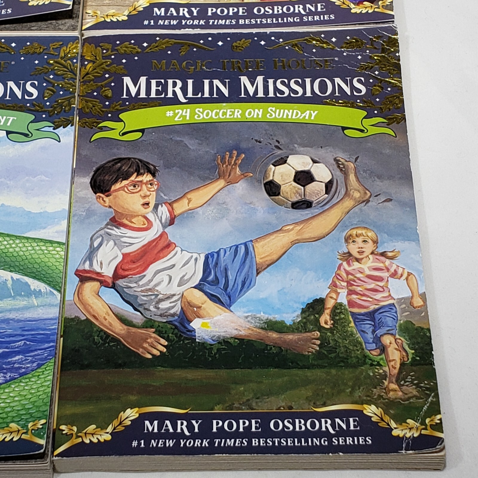Lot of 4 Magic Tree House Merlin Missions Chapter Books #1, 2, 3, 24
