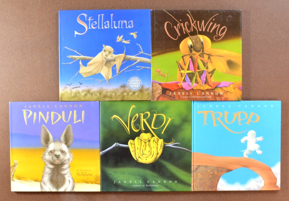 Lot 5 STELLALUNA Crickwing VERDI Pinduli by Janell Cannon HB Picture Books L1