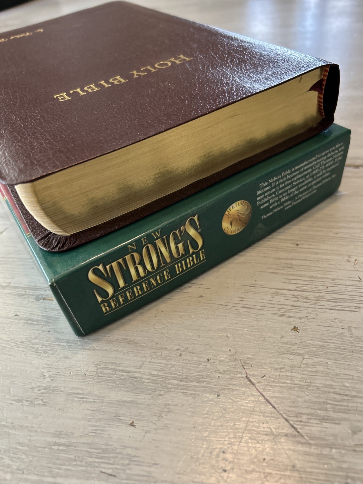 New Strong’s Reference Bible King James Version KJV BONDED LEATHER Nelson 1745