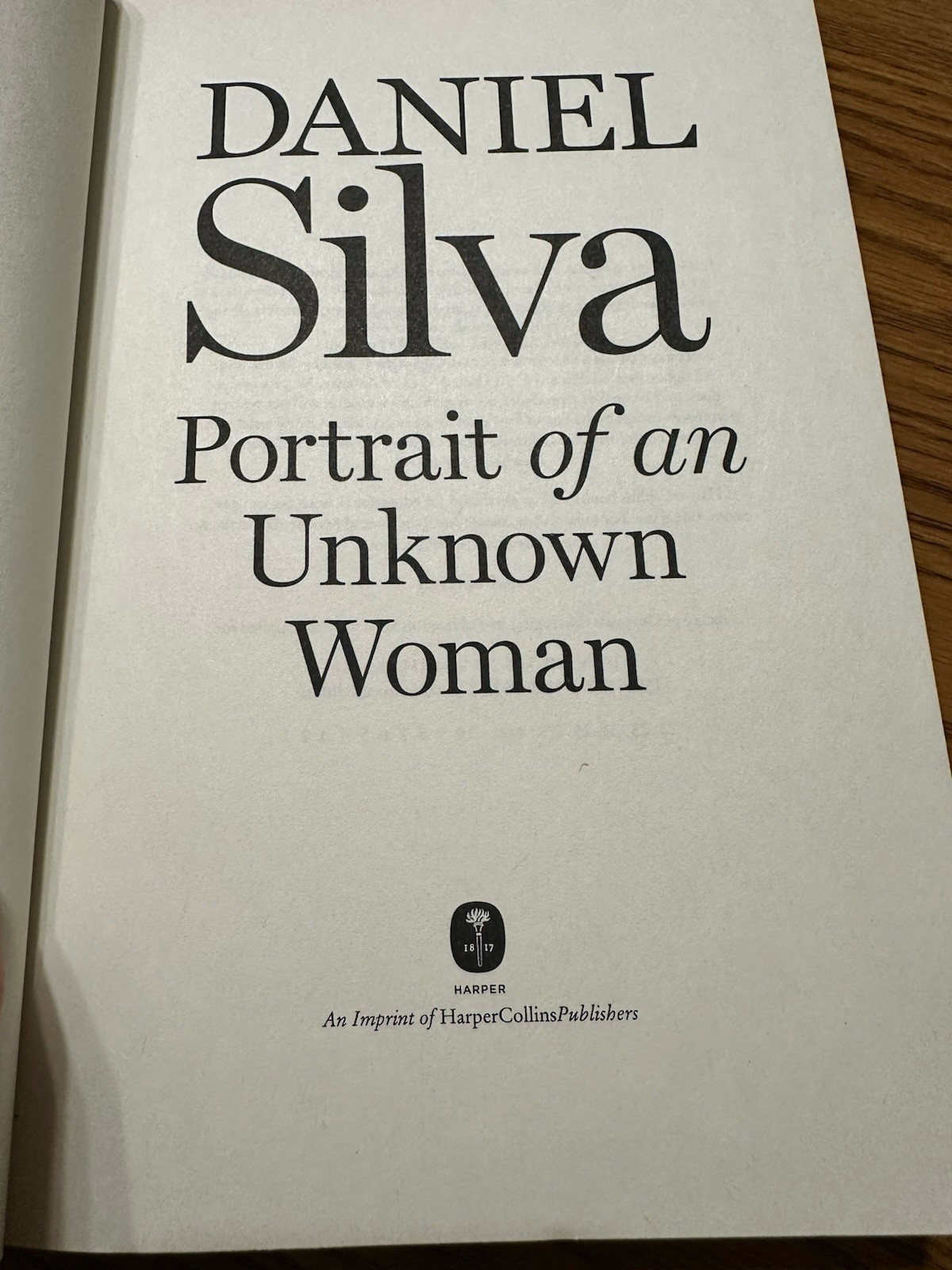 Signed First Edition Portrait of an Unknown Woman Daniel Silva Hardcover