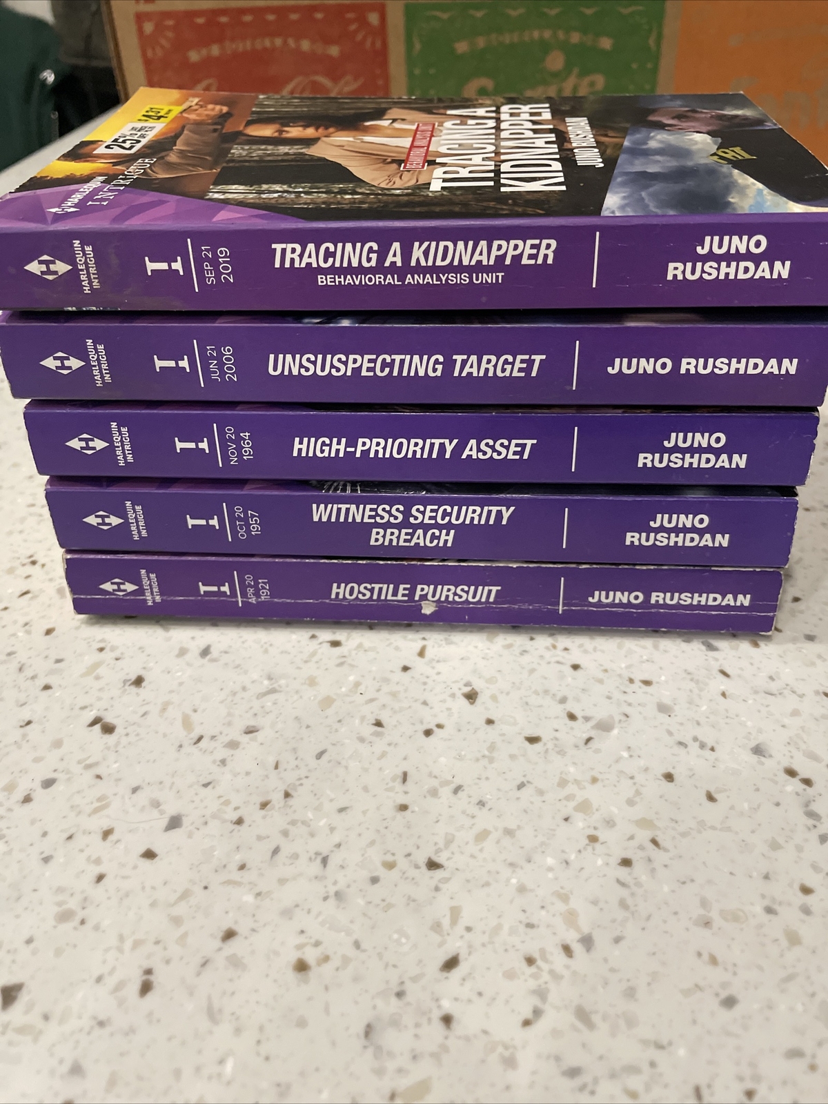 Lot 5 Harlequin Intrigue PB 2020-21 Juno Rushdan Like New Hostile Pursuit
