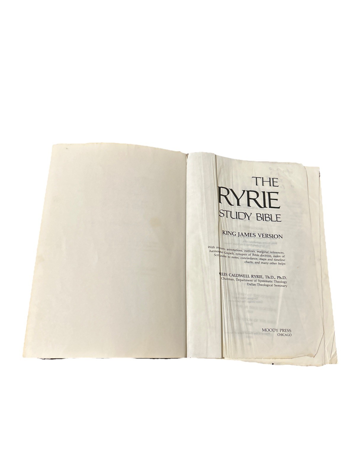 The Ryrie Study Bible King James Version 1978 Moody Press Maps HC KJV