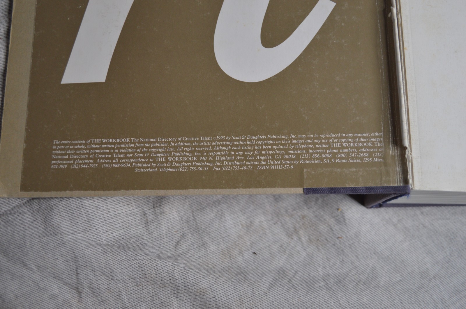 The Workbook: Photography & Illustration portfolio directory sourcebook 1993 VTG