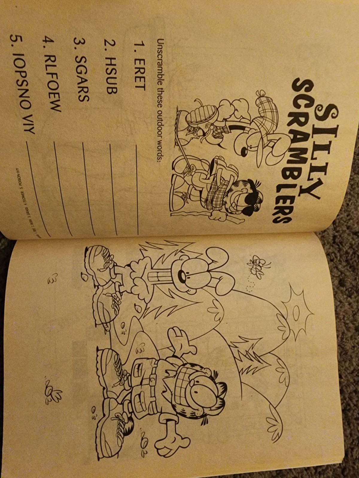 Garfield Playful Pals Jumbo Coloring & Activity Book 2003 Bendon 116 Pages VTG